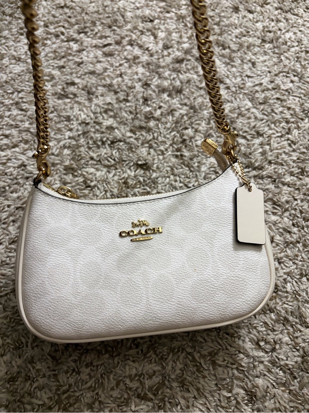 White coach mini purse